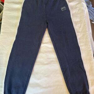 Abercrombie & Fitch Navy Joggers with White Trim